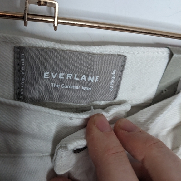 EVERLANE High Rise The Cotton Summer Jean in Bone NEW Size 32 Regular - Picture 8 of 9
